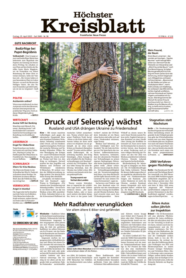 Höchster Kreisblatt vom Freitag, 25.04.2025